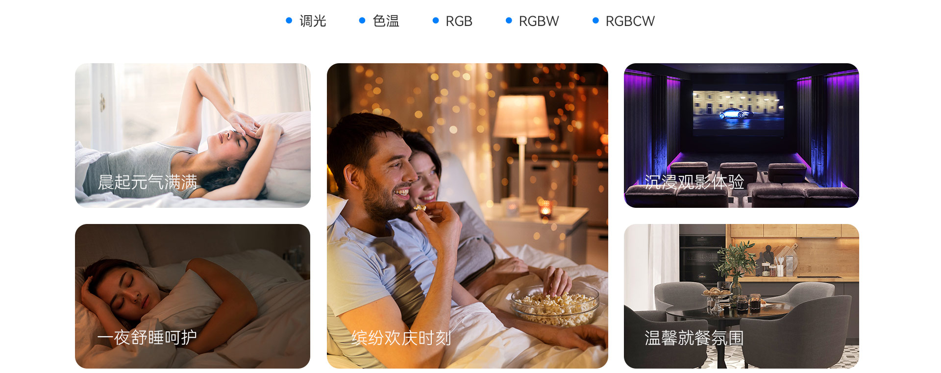 新增RGBCW控制，調(diào)光調(diào)色全面出色